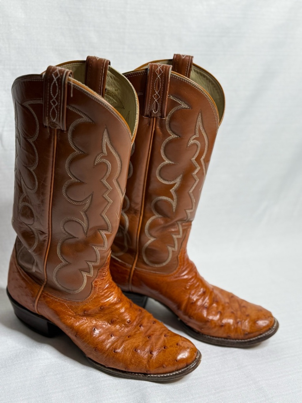 Vintage Tony Lama El Rey 8238 Full Quill Ostrich Cowboy Boots USA Men’s 7.5D